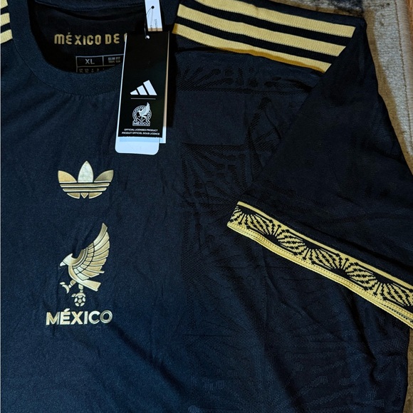 Adidas Black and Gold Mexico Jersey - Picture 1 of 4